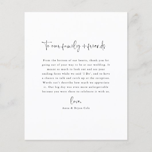 Budget Minimalistische Foto Bedankkaart Flyer (Achterkant)