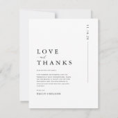 Budget minimalistische foto bruiloft bedankkaart (Achterkant)