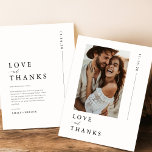 Budget minimalistische foto bruiloft dank u kaarte flyer<br><div class="desc">Deze minimalistische foto bedankkaarten laten uw favoriete trouwmoment schitteren door een helder,  schoon ontwerp. Voeg eenvoudig uw foto en een oprechte boodschap toe voor een budgetvriendelijke manier om uw dankbaarheid uit te drukken. Perfect voor het moderne paar dat een vleugje elegantie wil zonder de poespas.</div>