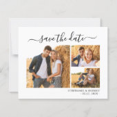Budget minimalistische foto bruiloft Save the Date (Voorkant)
