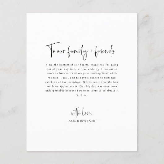 Budget Minimalistische Foto Dankkaart Flyer (Achterkant)