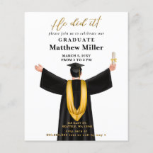 Budget minimalistische foto Hij deed het Afstudere