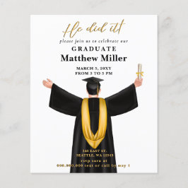 Budget minimalistische foto Hij deed het Afstudere