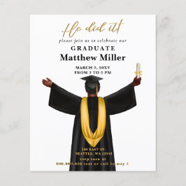 Budget minimalistische foto Hij deed het Afstudere