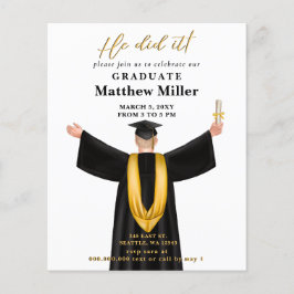 Budget minimalistische foto Hij deed het Afstudere