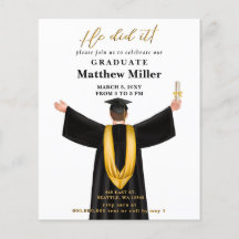 Budget minimalistische foto Hij deed het Afstudere