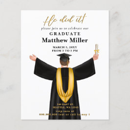 Budget minimalistische foto Hij deed het Afstudere