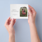 Budget minimalistische foto Kerstkaart Flyer (Hand)