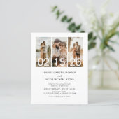 Budget minimalistische foto QR code bruiloft uitno (Staand voorkant)