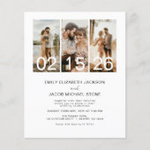 Budget minimalistische foto QR code bruiloft uitno (Voorkant)