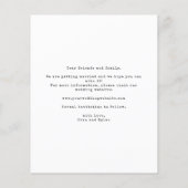 Budget Minimalistische Foto Save the Date Flyer (Achterkant)