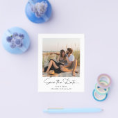 Budget Minimalistische Foto Save the Date Flyer (Enkel)