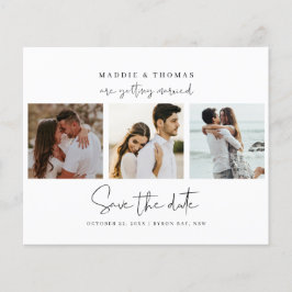 Budget Minimalistische foto Save the Date uitnodig Flyer