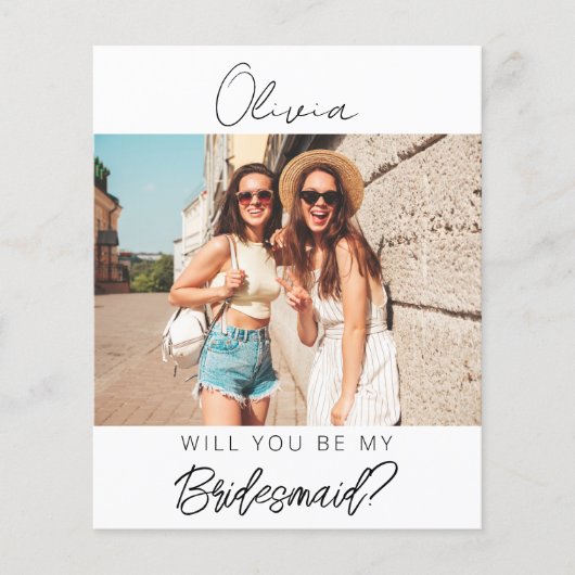 Budget minimalistische foto zal je mijn bruidsmeis flyer (Voorkant)