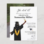 Budget minimalistische foto Ze deed het Afstuderen (Voorkant / Achterkant)