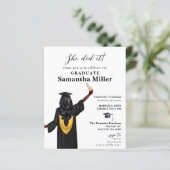 Budget minimalistische foto Ze deed het Afstuderen (Staand voorkant)