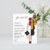 Budget minimalistische foto Ze deed het Afstuderen (Staand voorkant)