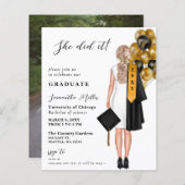 Budget minimalistische foto Ze deed het Afstuderen (Voorkant / Achterkant)