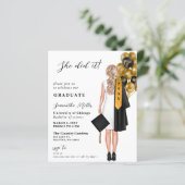 Budget minimalistische foto Ze deed het Afstuderen (Staand voorkant)