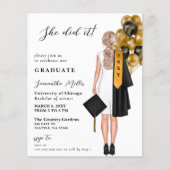 Budget minimalistische foto Ze deed het Afstuderen (Voorkant)