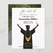 Budget minimalistische foto Ze deed het Afstuderen (Voorkant / Achterkant)