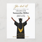 Budget minimalistische foto Ze deed het Afstuderen (Voorkant)