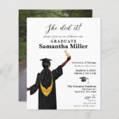 Budget minimalistische foto Ze deed het Afstuderen (Voorkant / Achterkant)