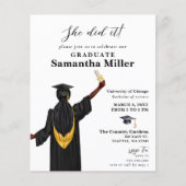 Budget minimalistische foto Ze deed het Afstuderen (Voorkant)