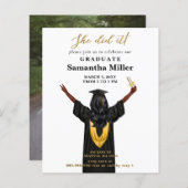 Budget minimalistische foto Ze deed het Afstuderen (Voorkant / Achterkant)