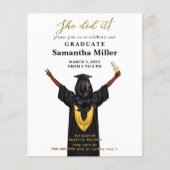 Budget minimalistische foto Ze deed het Afstuderen (Voorkant)