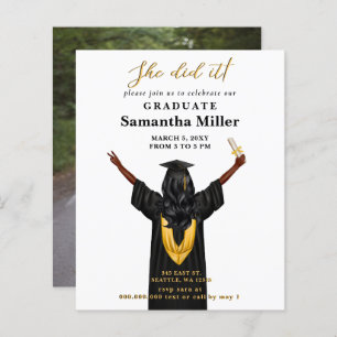 Budget minimalistische foto Ze deed het Afstuderen