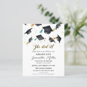 Budget minimalistische foto Ze deed het Afstuderen (Staand voorkant)