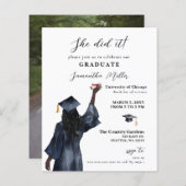 Budget minimalistische foto Ze deed het Afstuderen (Voorkant / Achterkant)