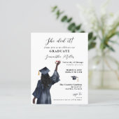 Budget minimalistische foto Ze deed het Afstuderen (Staand voorkant)