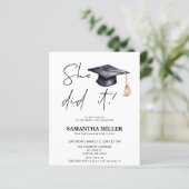 Budget minimalistische foto Ze deed het Afstuderen (Staand voorkant)