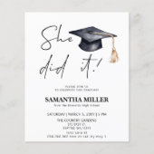 Budget minimalistische foto Ze deed het Afstuderen (Voorkant)