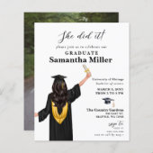 Budget minimalistische foto Ze deed het Afstuderen (Voorkant / Achterkant)