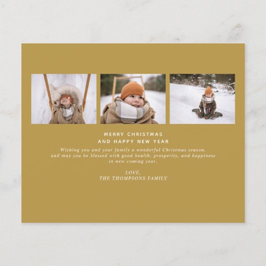 BUDGET Minimalistische gouden vierkante rand foto  (Achterkant)