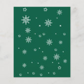 Budget Minimalistische Groene Santa Baby uitnodigi (Achterkant)