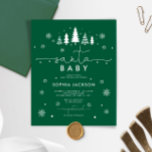 Budget Minimalistische Groene Santa Baby uitnodigi<br><div class="desc">Vier de komst van je kleintje met de Budget Minimalist Santa Baby Invitation. Deze voordelige en stijlvolle uitnodiging is voorzien van een eenvoudig ontwerp met feestelijke, moderne elementen, ideaal voor een baby shower met een vakantiethema. *** Voer H134 in de winkelzoekopdracht in om alle overeenkomende items te vinden *** Of...</div>