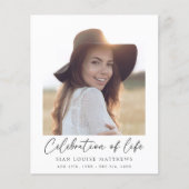 Budget minimalistische herdenking viering van het  flyer (Voorkant)