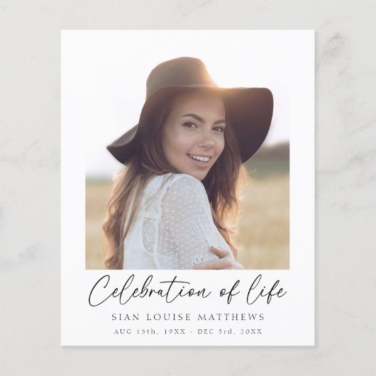 Budget minimalistische herdenking viering van het  flyer (Voorkant)