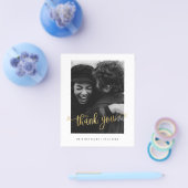 Budget Minimalistische Huwelijksfoto Bedankkaartje Flyer (Enkel)