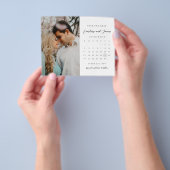 BUDGET Minimalistische kalender foto Datum opslaan Flyer (Hand)