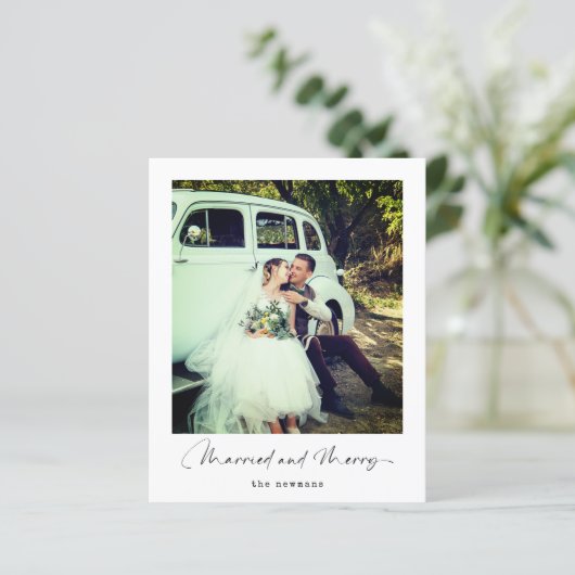 Budget minimalistische kerst | Getrouwd en vrolijk (Staand voorkant)