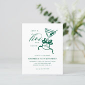 BUDGET Minimalistische Martini Groene Verjaardag  (Staand voorkant)