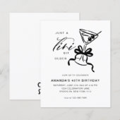 BUDGET Minimalistische Martini Zwart & Wit Verjaar (Voorkant / Achterkant)