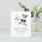 BUDGET Minimalistische Martini Zwart & Wit Verjaar (Staand voorkant)