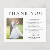 Budget minimalistische moderne fotobruiloft bedank flyer (Voorkant)