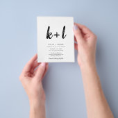 Budget minimalistische QR code foto bruiloft Flyer (Hand)